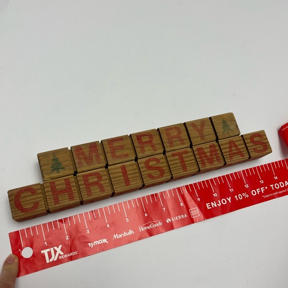 Vintage ⚜️♥️⚜️ Block Holiday Sign - Picture 7 of 10